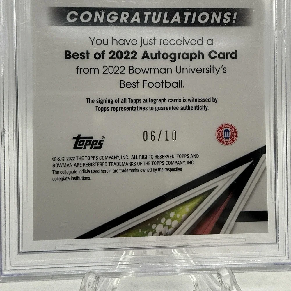 2022 Bowman Best Will Anderson Jr Red Refractor Auto /10 BGS 9‎ Auto 10 #BA-WA